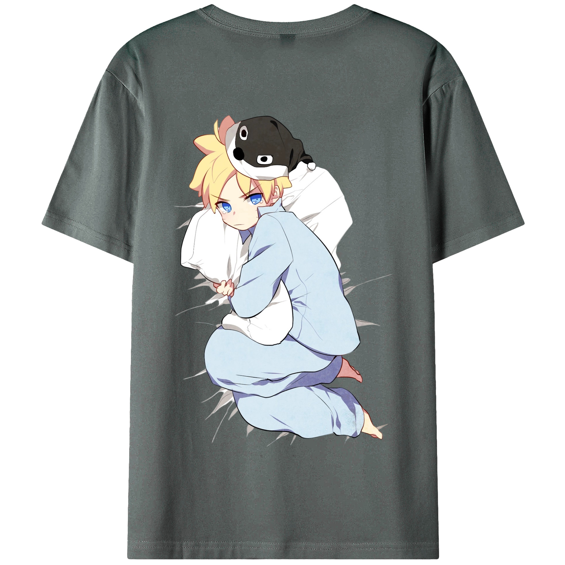 （画像用） NARUTO -ナルト- うずまき ナルト Uzumaki Naruto 綿100％半袖Tシャツ（背面プリント）